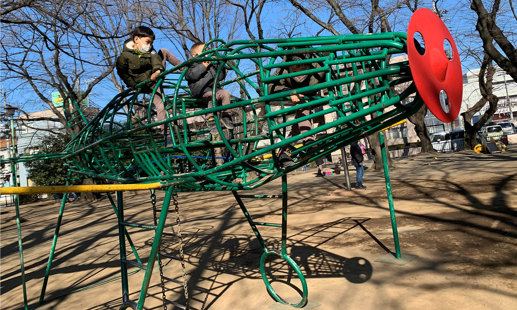 南割公園のひこうきのジャングルジム