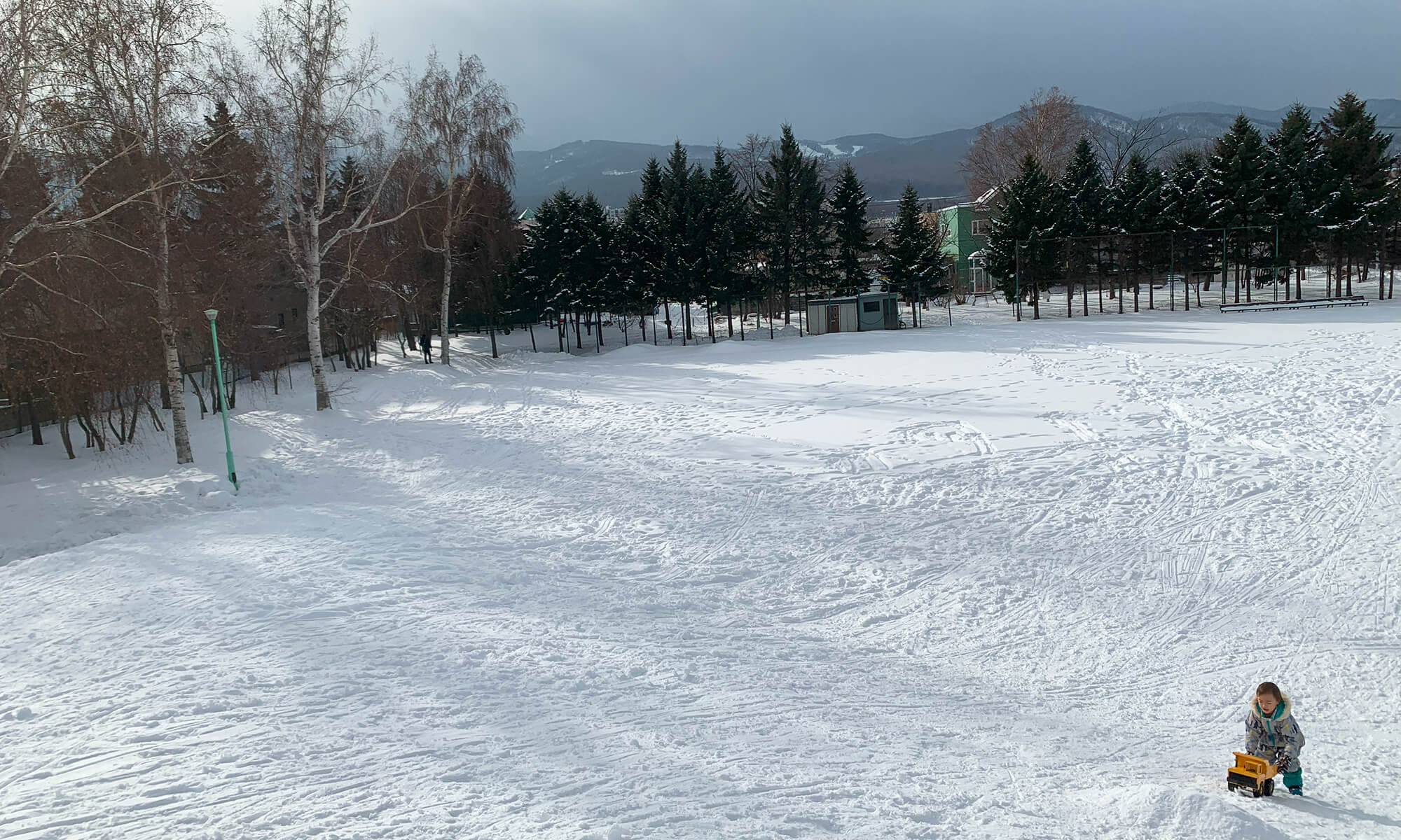 雪山のある公園